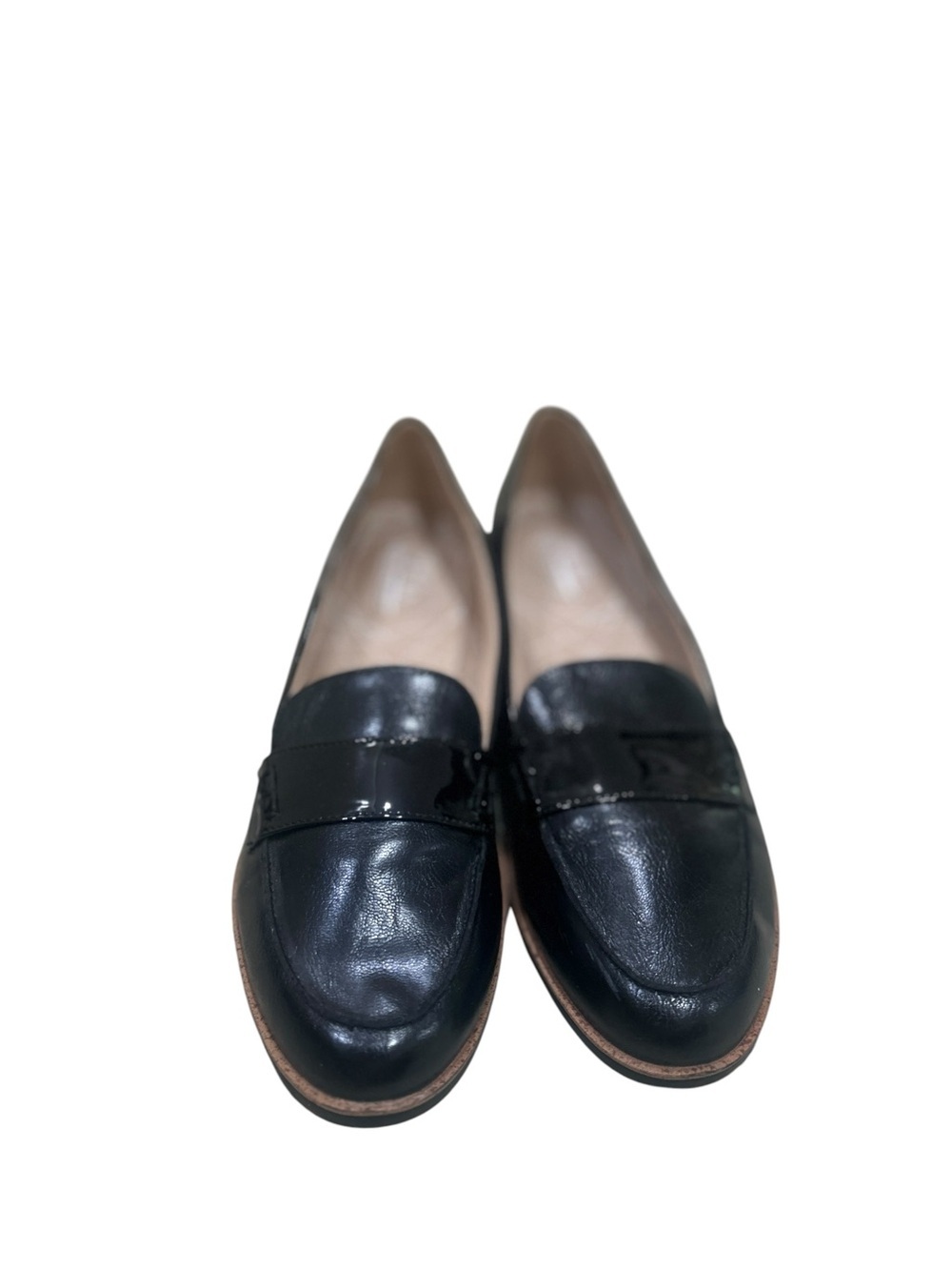 Life Stride velocity Black faux Leather slip on Loafers memory foam size 10